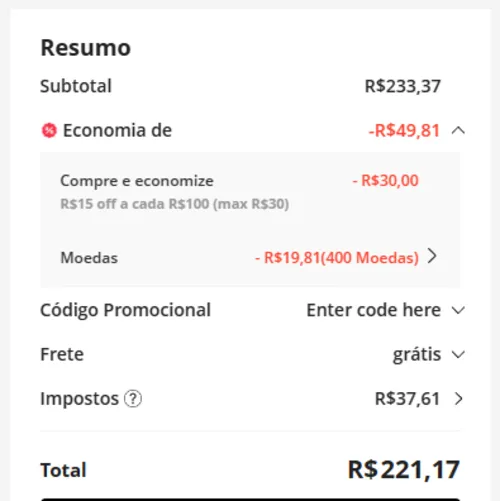 Imagem na descrição da promoção