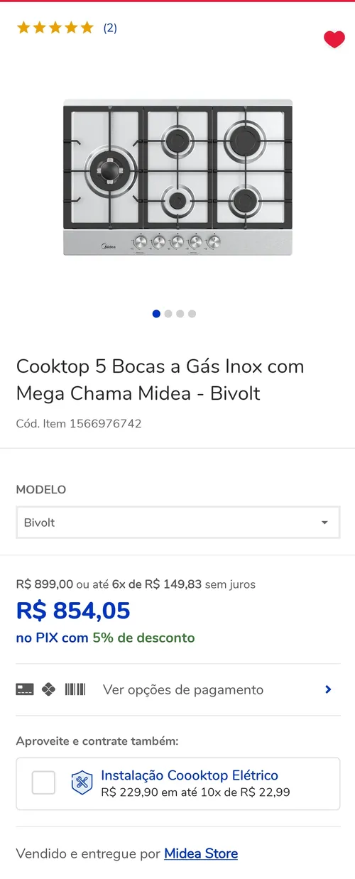 Imagem na descrição da promoção