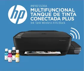 Impressora Multifuncional HP Ink Tank 416 sem fio - Com Scanner e Impressão colorida 