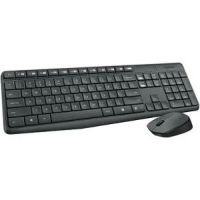 Kit wireless (teclado/mouse) MK235 Logitech - R$ 146