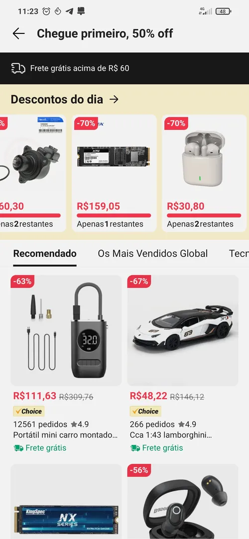 Imagem na descrição da promoção