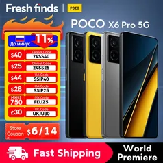 Smartphone POCO X6 Pro Versão Global 12GB 512GB Black