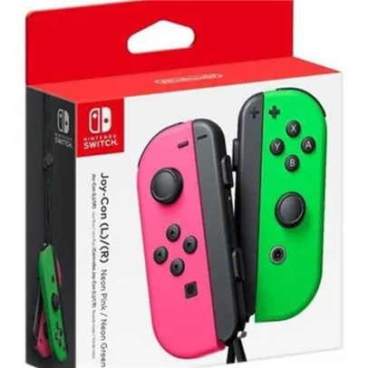 Joy Con Nintendo Switch - Verde e Rosa | R$ 399