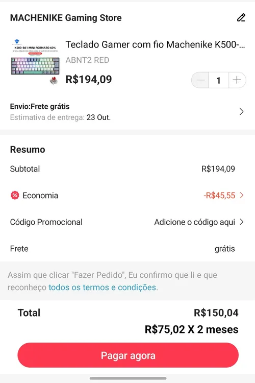 Imagem na descrição da promoção