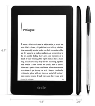 [Kabum] E-Reader Kindle Paperwhite, Wi-Fi, 4 GB Preto AO0456 -R$339
