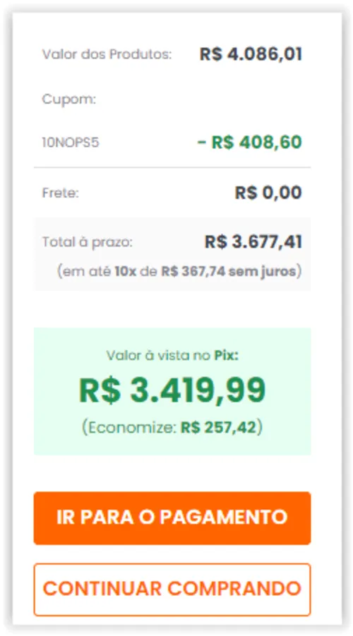 Imagem na descrição da promoção