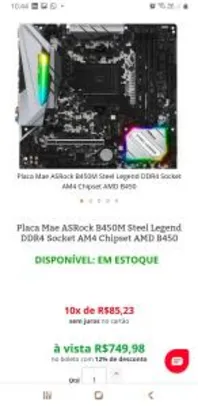 PLACA MAE ASROCK B450M STEEL LEGEND DDR4 SOCKET AM4 CHIPSET AMD B450