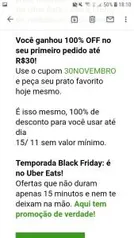 [Usuários Selecionados] R$30 OFF nos seu primeiro pedido