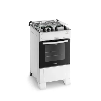 Foto do produto Fogão 4 Bocas Branco Com Mesa Inox Atlas Mônaco Top Bivolt