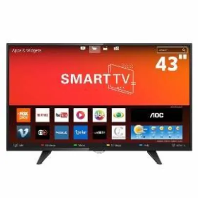 Smart Tv Led 43 Aoc Le43s5970 Full Hd 2 Usb, 3 Hdmi | R$1.299