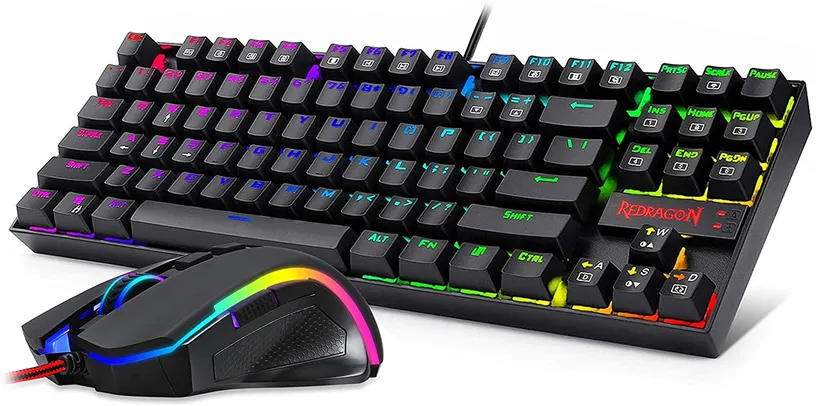  Kit Gamer: Mouse + Teclado Redragon