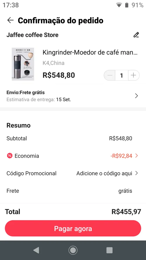 Imagem na descrição da promoção