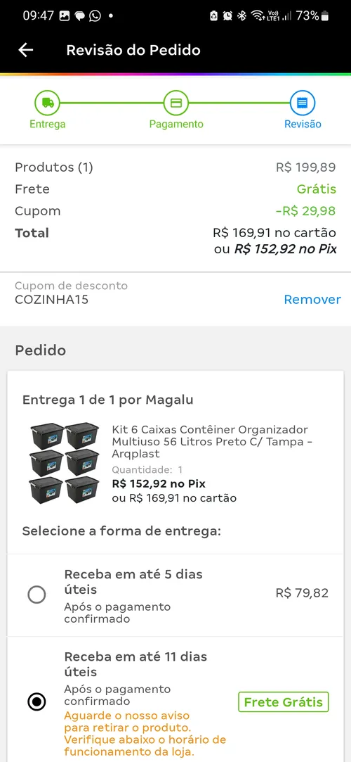 Imagem na descrição da promoção