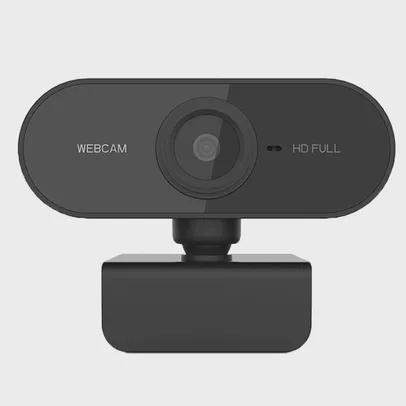 [AME R$25]Webcam FullHD 1080P 360 graus Com Microfone e Redução