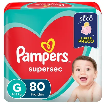 Fralda Pampers Supersec Jumbo G Com 80 Unidades - PanVel Farmácias