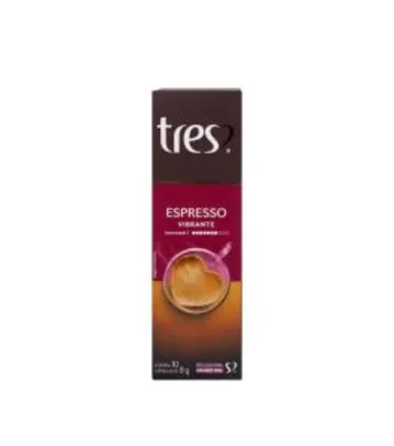 (Cliente Ouro ) Cápsula de Café Espresso Vibrante TRES 3 Corações - 10 Cápsulas - R$9