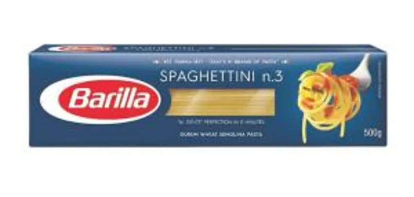 [Prime] Macarrão Grano Duro Spaghettini N.3 Barilla 500g (recorrência e mín. de 3 unidades) | R$5
