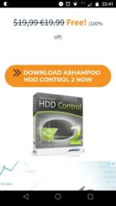 GRÁTIS Ashampoo HDD Control 2