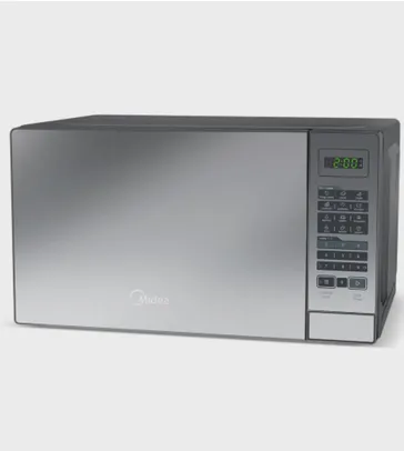 (AME/CASH R$ 360)Micro-ondas 20L Prata Porta Espelhada Minuto Fácil Midea 127v