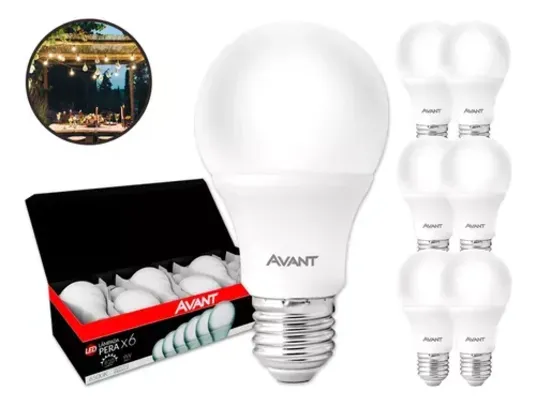 (Levando 3 / R$1,35 cada) Kit 6 Lâmpada Led 9w Bulbo Soquete E27 Bivolt Casa Comércio