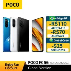 Smartphone POCO F3 5G Xiaomi SmartPhone 8GB 256GB Snapdragon 