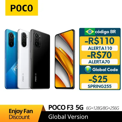 Smartphone POCO F3 5G Xiaomi SmartPhone 8GB 256GB Snapdragon 