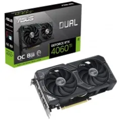 Placa de Vídeo Asus Dual NVIDIA GeForce RTX 4060 Ti OC, 8GB, GDDR6, DLSS, Ray Tracing, DUAL-RTX4060TI-O8G