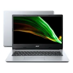 Notebook Acer Aspire 3 256GB 4GB RAM Celeron 4500 Windows 10 Tela 14 - Prata