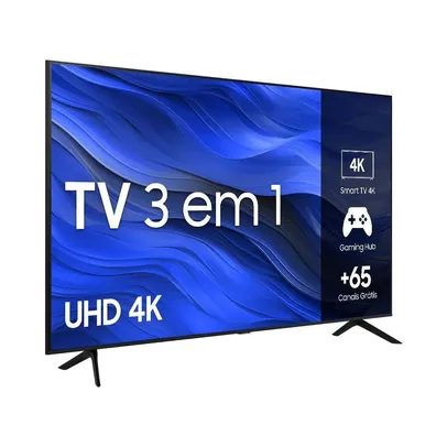 Smart TV Samsung 58" UHD 4K 58CU7700 2023, Processador Crystal 4K, Gaming Hub Tela sem Limites