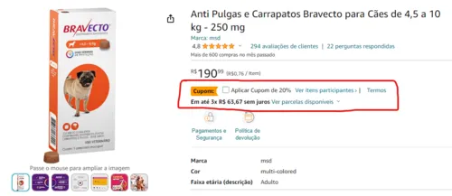 Imagem na descrição da promoção