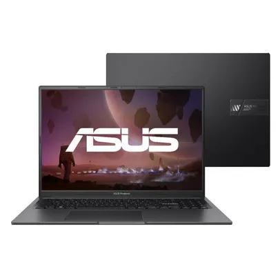 Notebook Asus Vivobook 16x K3605zf, Intel Core I5-12500h, 8GB RAM, RTX 2050, SSD 512GB, Tela 16 120Hz, Linux Keepos, Indie Black - N1421