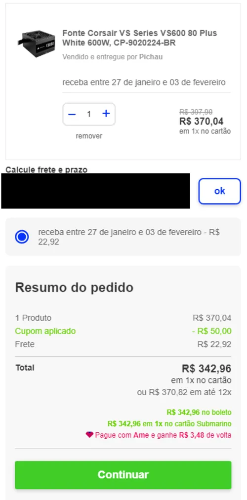 Imagem na descrição da promoção