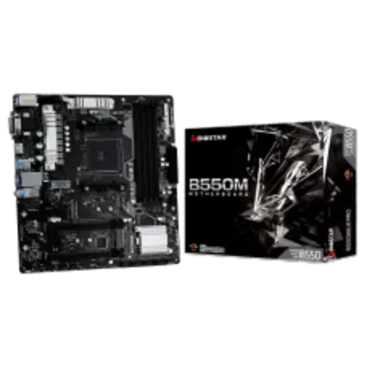 Placa Mãe Biostar B550MX/E PRO, Chipset B550, AMD AM4, mATX, DDR4 