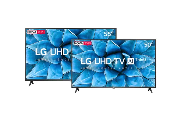 (APP+CUPOM+PIX) 2 TVs | Smart Tv Lg 55" 55un7310 4k UHD + LG 50'' 50UN7310 | R$4274