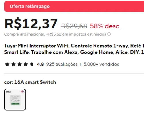 Imagem na descrição da promoção