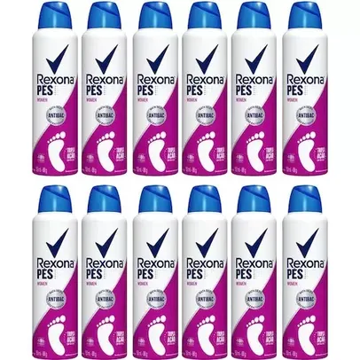 [VIP] Desodorante Aerossol Rexona para os Pés Women 153ml - 12 Unidades