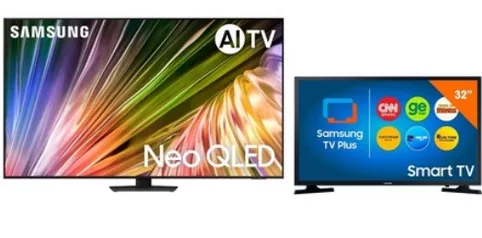 Samsung Smart TV 55" Neo QLED 4K 55QN85D - Processador com AI, Upscaling 4K, Mini LED, Painel 120hz +  Smart TV 32" Samsung 