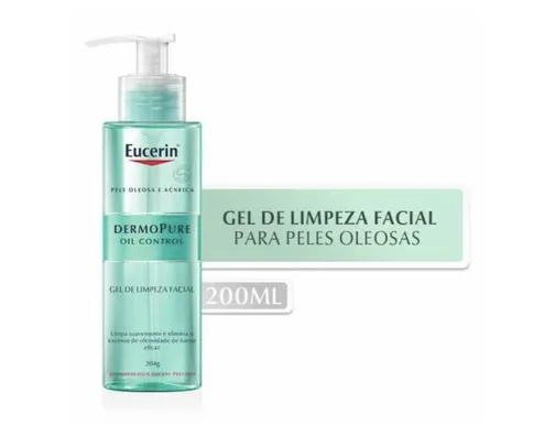 Gel de Limpeza Facial Eucerin Dermo Pure Oil Control 200m | R$38