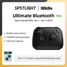 Controle 8BitDo   Ultimate Wireless Bluetooth Gaming Controller with Charging Dock for Nint