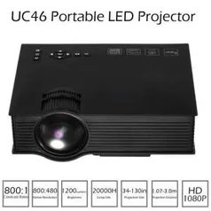 Mini Projetor Led Profissional 1200 Lumen Wifi Miracast Uc46 | R$286