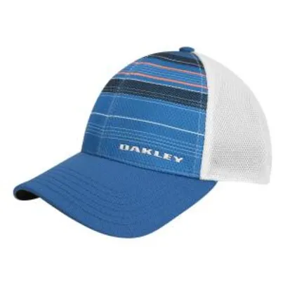 [APP] Boné Oakley Aba Curva Silicone Bark Trucker Print 2.0 Masculino - Azul R$ 15