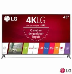 Smart TV 4K LG LED 43” com webOS 3.5, Ultra Surround e Wi-Fi - 43UJ6565