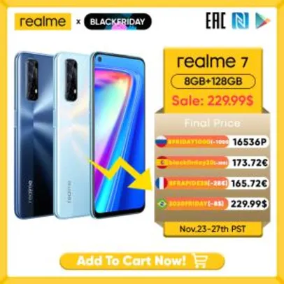 Smartphone Realme 7 128GB 8GB Standart Versão Global | R$1.257