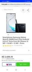 Smartphone Samsung Galaxy Note10 256GB Dual Chip | R$2.699