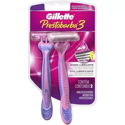 Gillette Aparelho Feminino Prestobarba 3 Com 2 Unidades