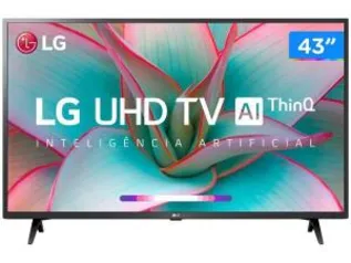 Smart TV 4K LED IPS 43” LG 43UN7300PSC Wi-Fi - Bluetooth Inteligência Artificial 3 HDMI 2 USB