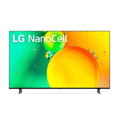 Smart TV LG 50 Polegadas 4K UHD NanoCell, 50NANO75SQA ThinQAI, Smart Magic, Google, Alexa 