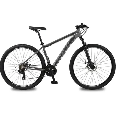 Foto do produto Bicicleta Aro 29 KRW Alumínio 24 Velocidades Freio A Disco Suspensão Dianteira Mountain Bike S1 - 17-Grafite/Preto