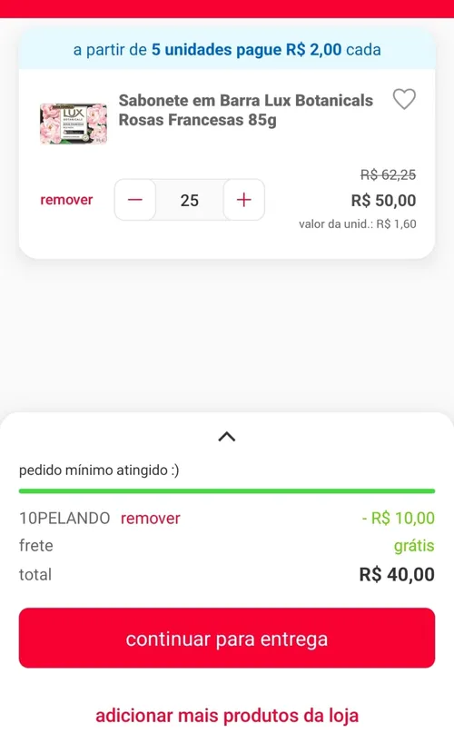 Imagem na descrição da promoção