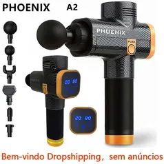 Phoenix-A2 Massage Gun - LCD-4 Heads Black